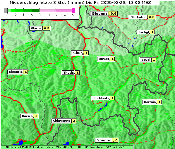 Niederschlag, 29. 8. 2025