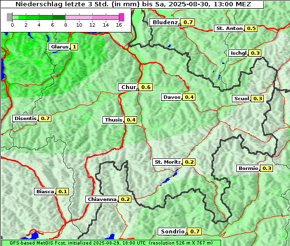 Niederschlag, 30. 8. 2025