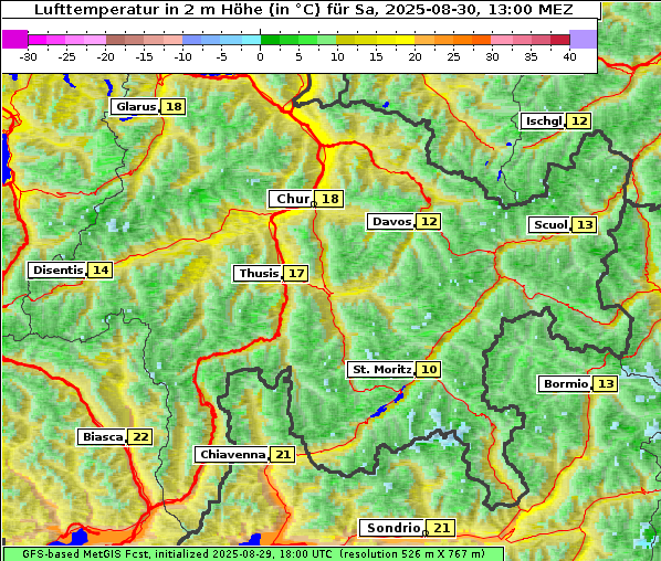 Temperatur, 30. 8. 2025
