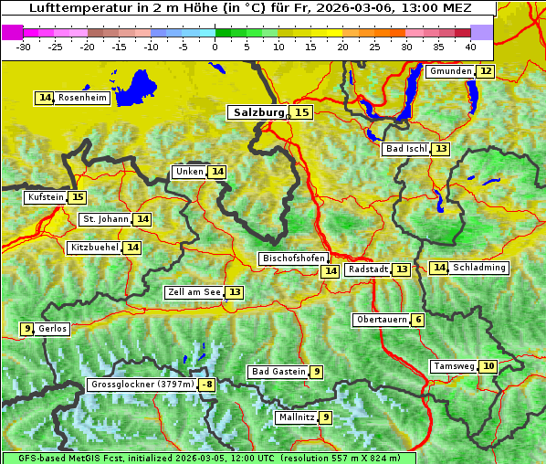 Temperatur, 6. 3. 2026