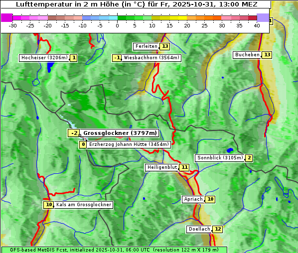 Temperatur, 31. 10. 2025