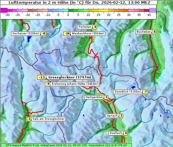 Temperatur, 12. 2. 2026