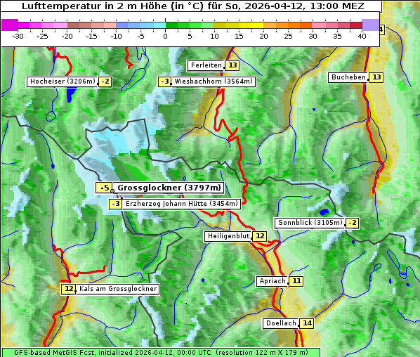 Temperatur, 12. 4. 2026
