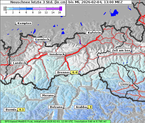 Neuschnee, 4. 2. 2026