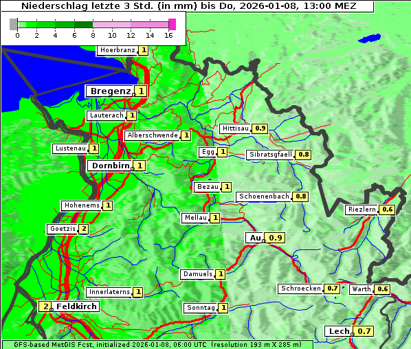 Niederschlag, 8. 1. 2026