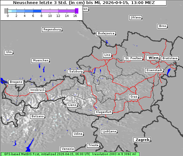Neuschnee, 15. 4. 2026
