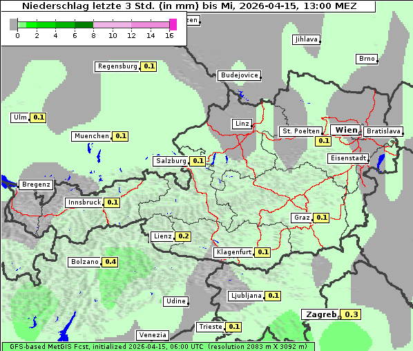 Niederschlag, 15. 4. 2026