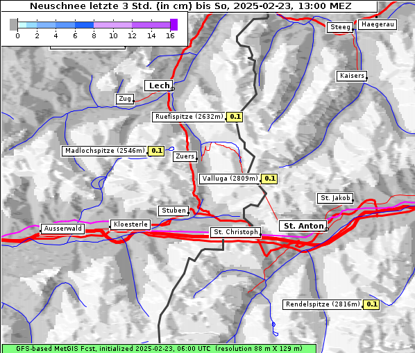 Neuschnee, 23. 2. 2025