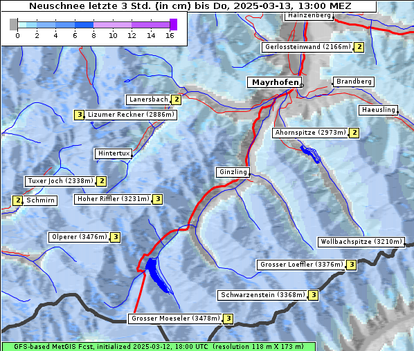 Neuschnee, 13. 3. 2025