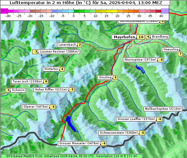 Temperatur, 4. 4. 2026