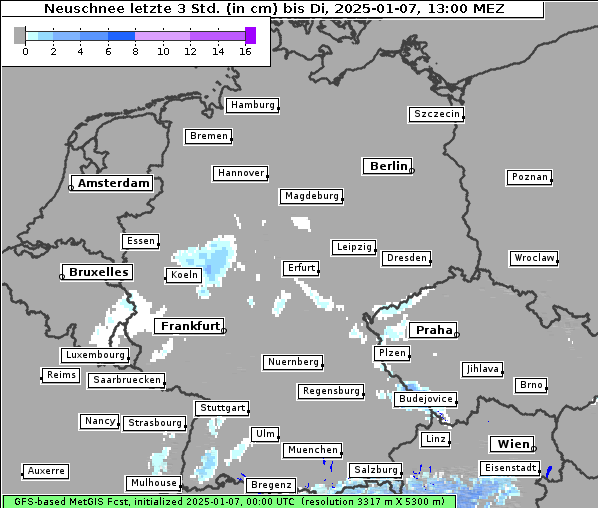 Neuschnee, 7. 1. 2025