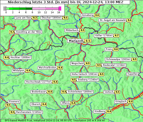 Niederschlag, 24. 12. 2024