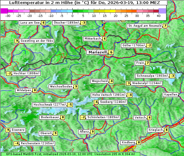 Temperatur, 19. 3. 2026