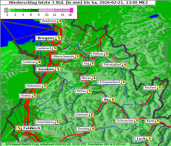 Niederschlag, 21. 2. 2026