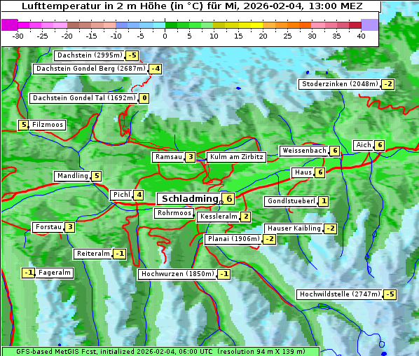 Temperatur, 4. 2. 2026