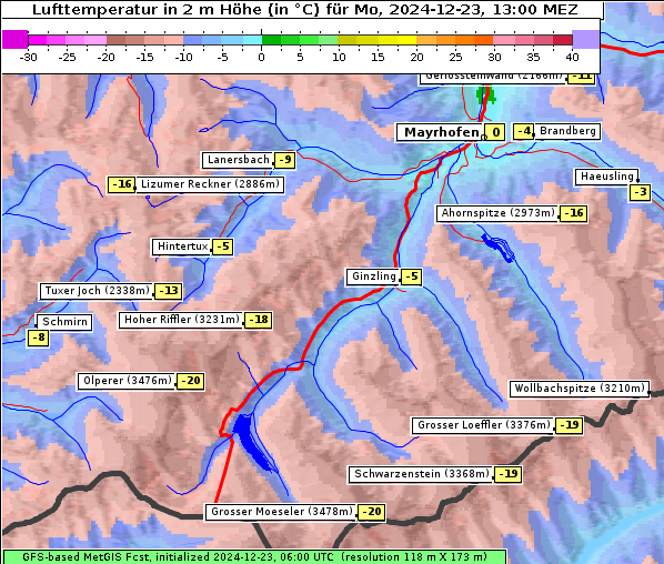 Temperatur, 23. 12. 2024