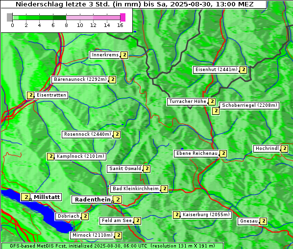 Niederschlag, 30. 8. 2025