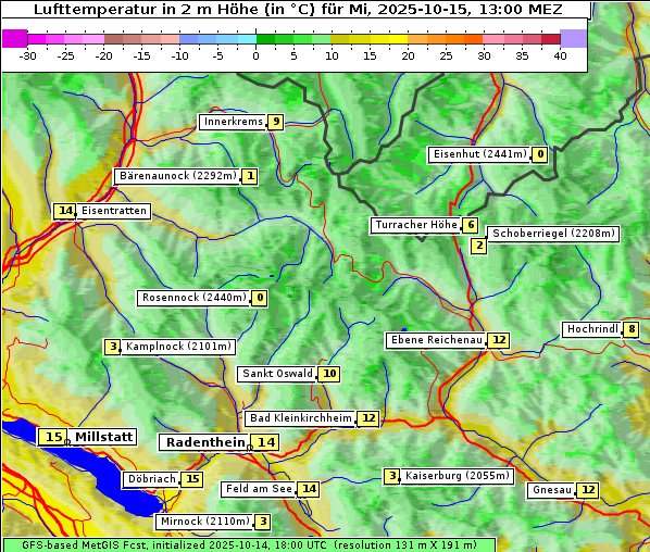 Temperatur, 15. 10. 2025