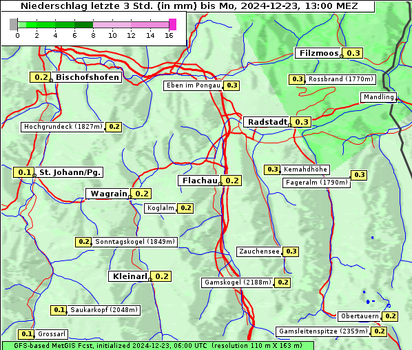 Niederschlag, 23. 12. 2024