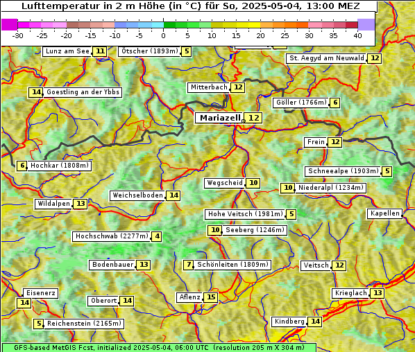 Temperatur, 4. 5. 2025