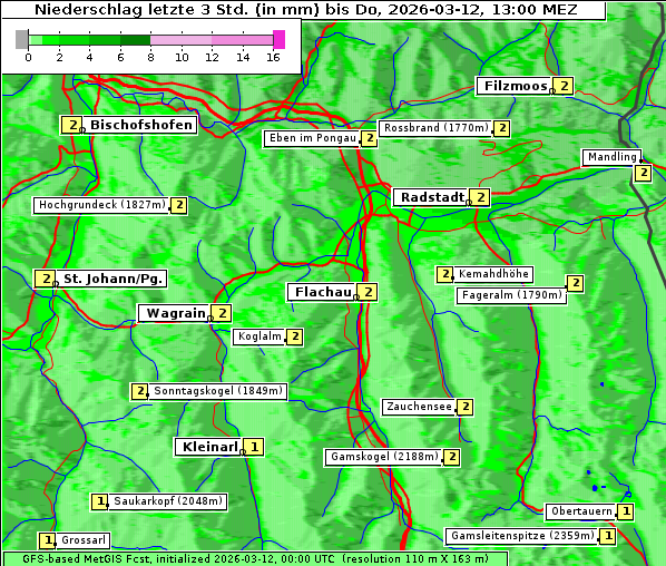 Niederschlag, 12. 3. 2026