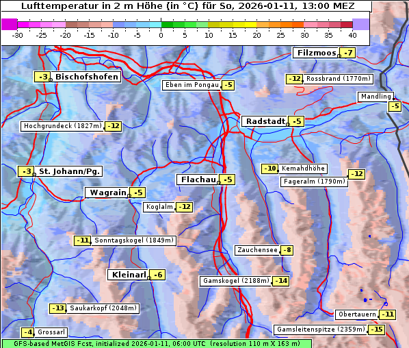 Temperatur, 11. 1. 2026