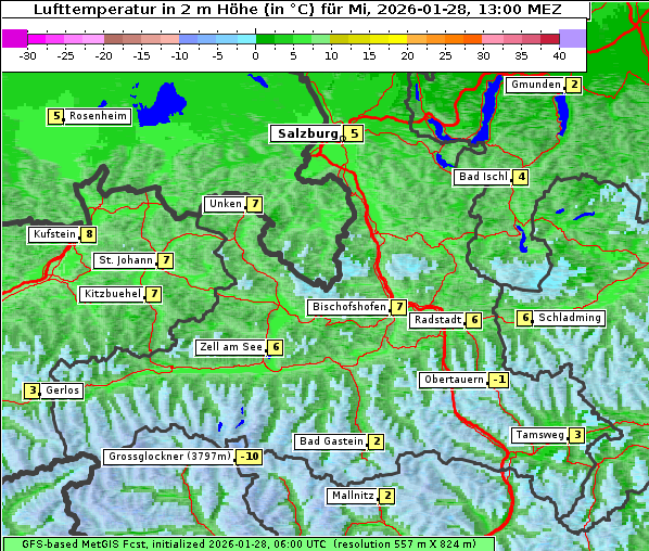 Temperatur, 28. 1. 2026