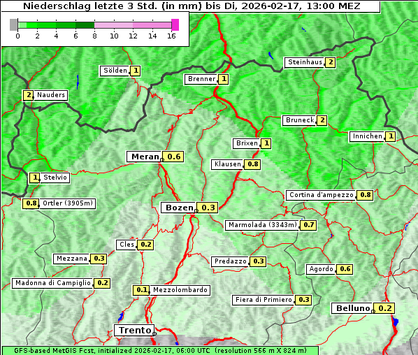 Niederschlag, 17. 2. 2026