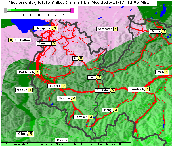 Niederschlag, 17. 11. 2025