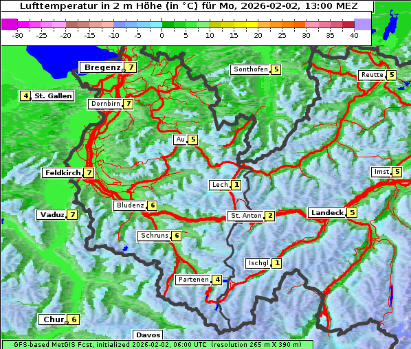Temperatur, 2. 2. 2026