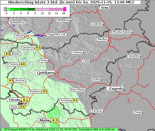 Niederschlag, 15. 11. 2025