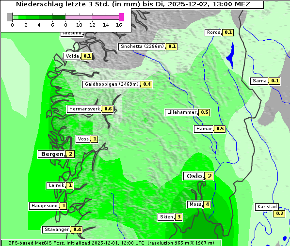 Niederschlag, 2. 12. 2025