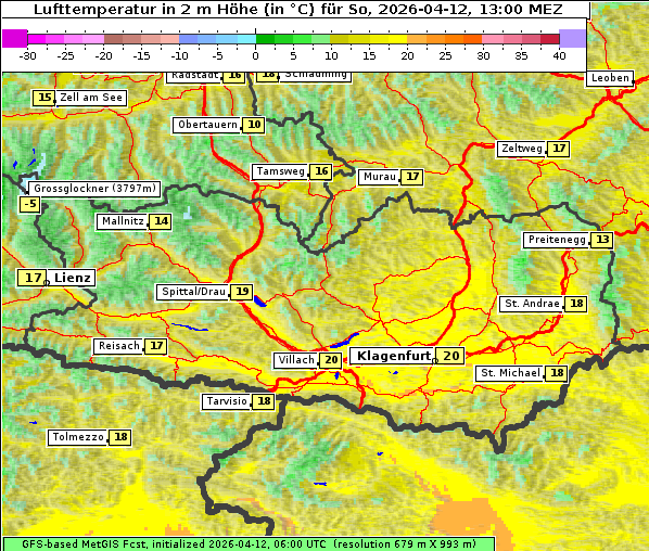 Temperatur, 12. 4. 2026