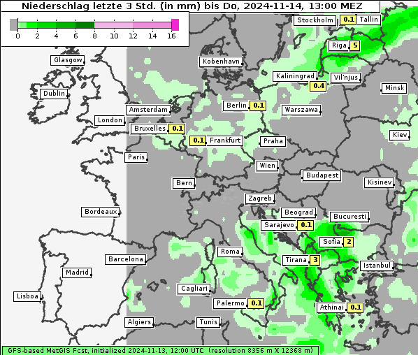 Niederschlag, 14. 11. 2024