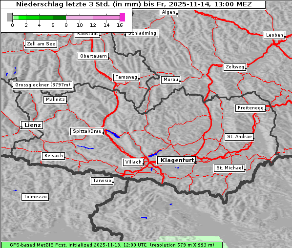 Niederschlag, 14. 11. 2025