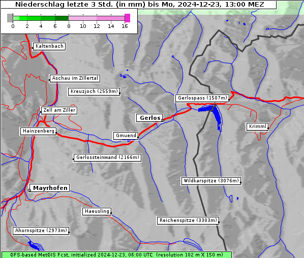 Niederschlag, 23. 12. 2024