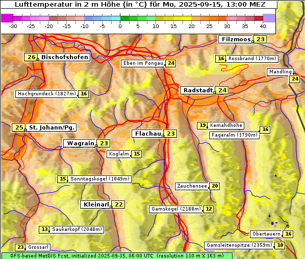 Temperatur, 15. 9. 2025