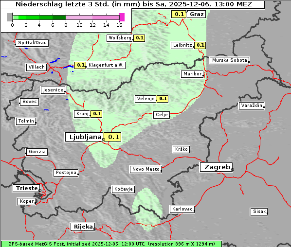 Niederschlag, 6. 12. 2025