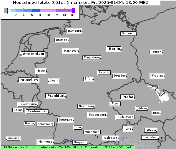 Neuschnee, 24. 1. 2025