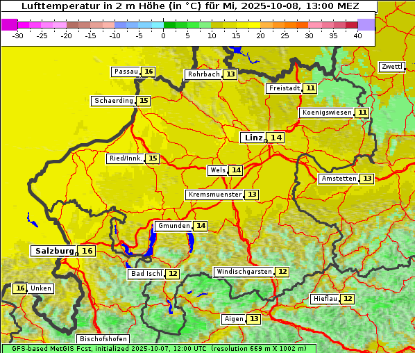 Temperatur, 8. 10. 2025