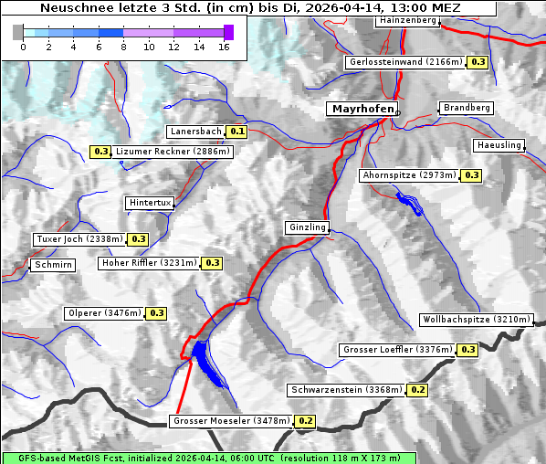 Neuschnee, 14. 4. 2026