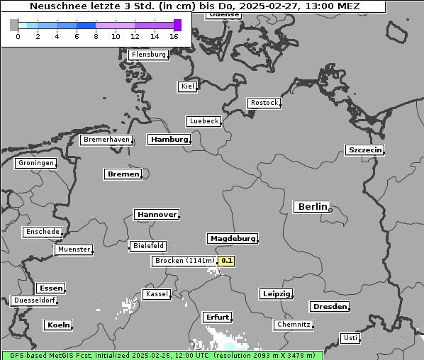 Neuschnee, 27. 2. 2025