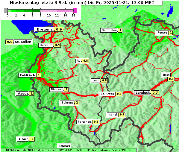 Niederschlag, 21. 11. 2025