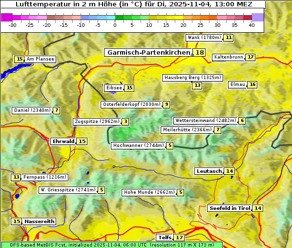 Temperatur, 4. 11. 2025