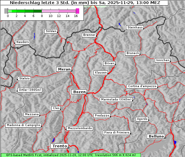 Niederschlag, 29. 11. 2025