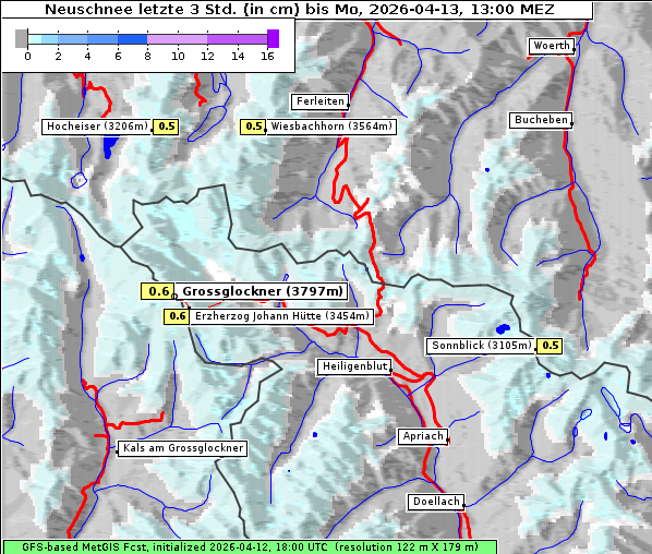 Neuschnee, 13. 4. 2026