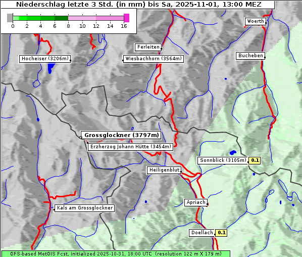 Niederschlag, 1. 11. 2025