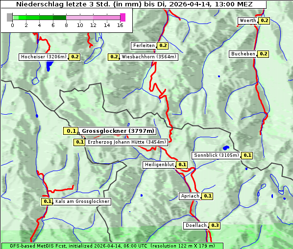 Niederschlag, 14. 4. 2026