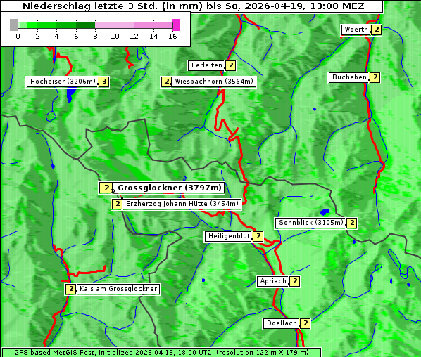 Niederschlag, 19. 4. 2026