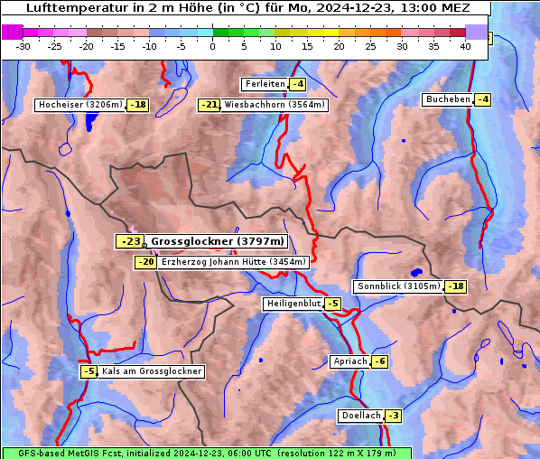 Temperatur, 23. 12. 2024